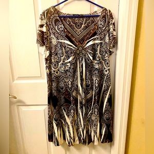 Apt. 9 Black and White Dress with Rhinestone Detail